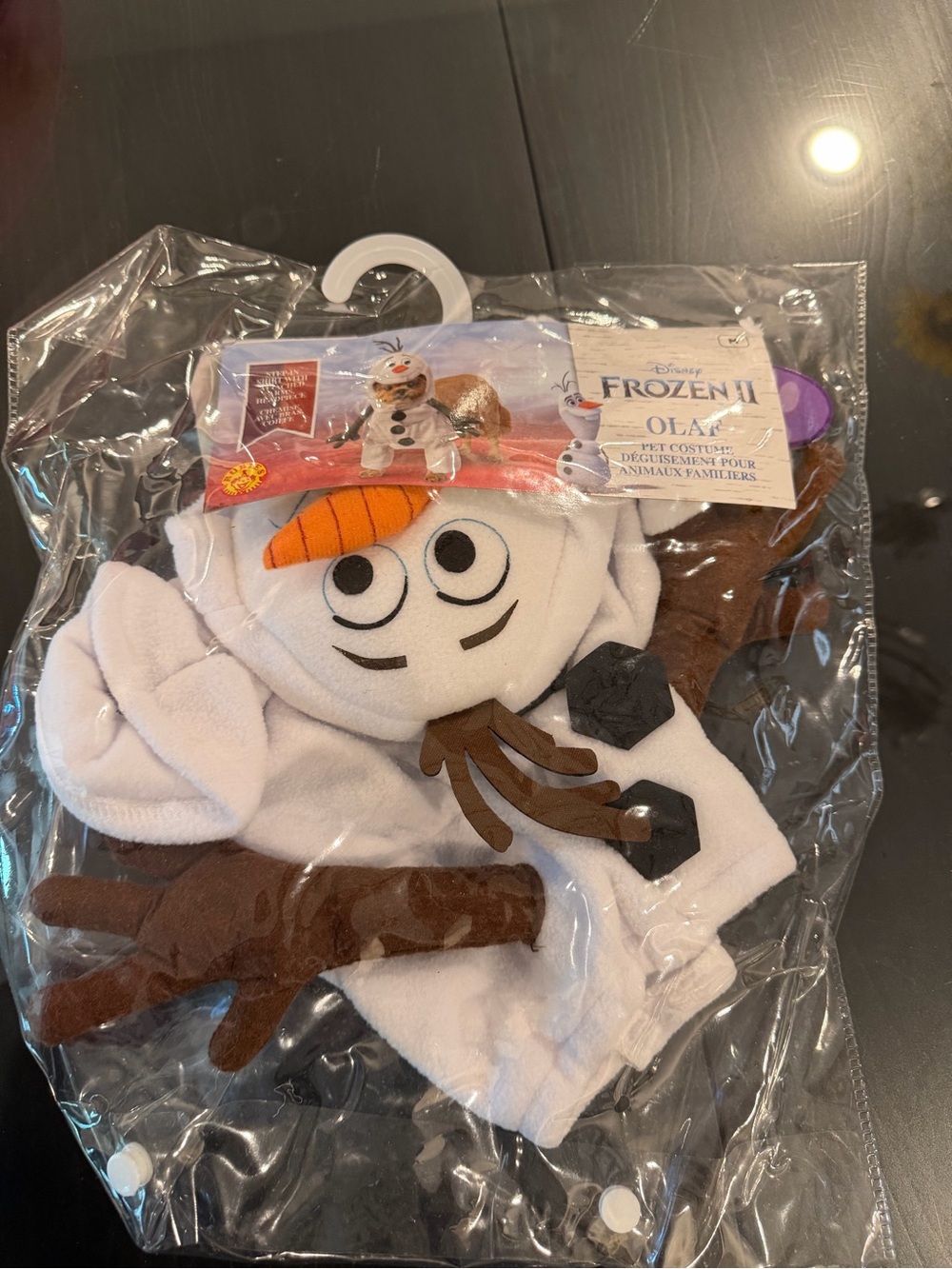 Disney Olaf Pet Costume — White with Orange Carrot Accent